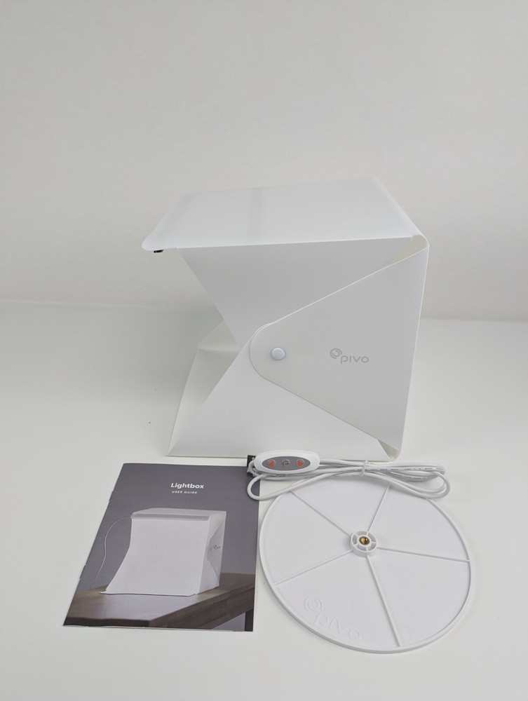 Pivo Lightbox 10" Portable Professional Lightbox Studio Full Set 360 Turntable