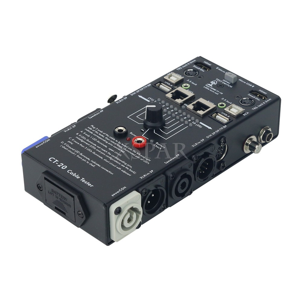 CT-20 Audio Cable Tester RJ45 Cable Tester for HDMI-compatible PowerCON Speakon