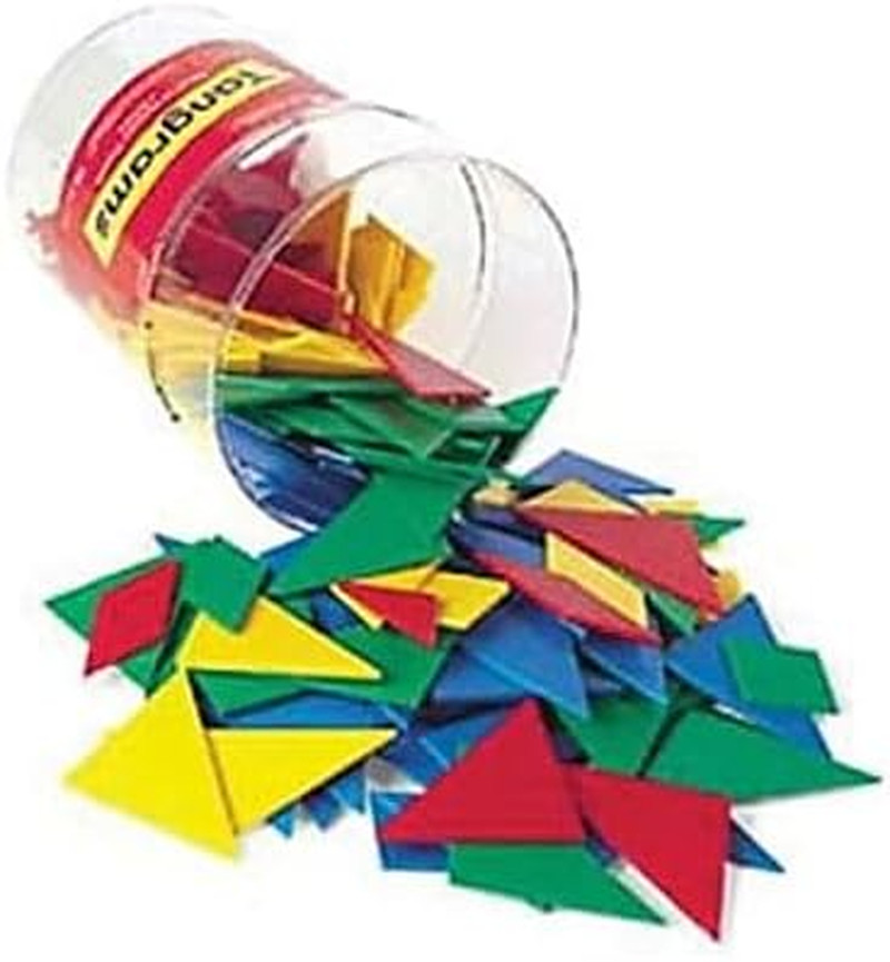 Classpack Tangrams, Math Manipulative, Geometric Shapes, Puzzle, 4 Colors, Ages