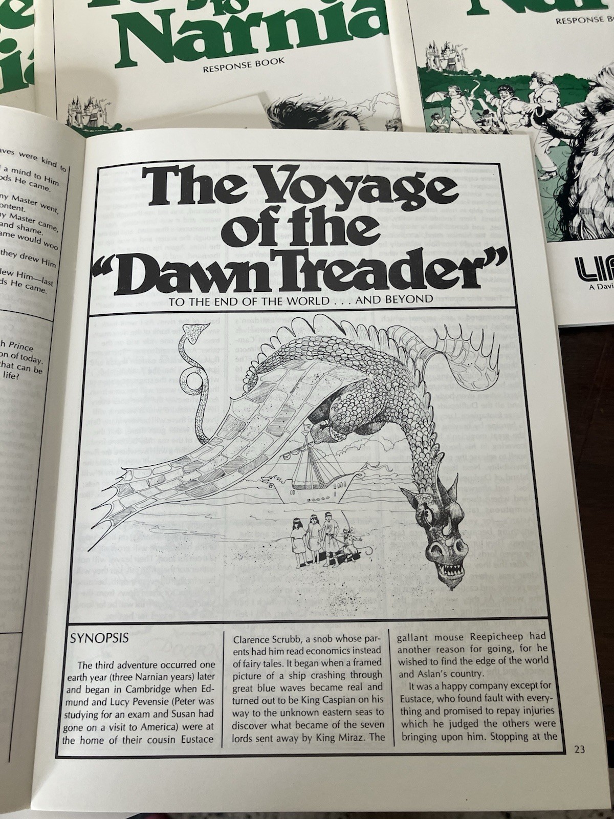 Vintage 1978 Voyage to Narnia Curriculum Set David C Cook C.S. Lewis Map Book +