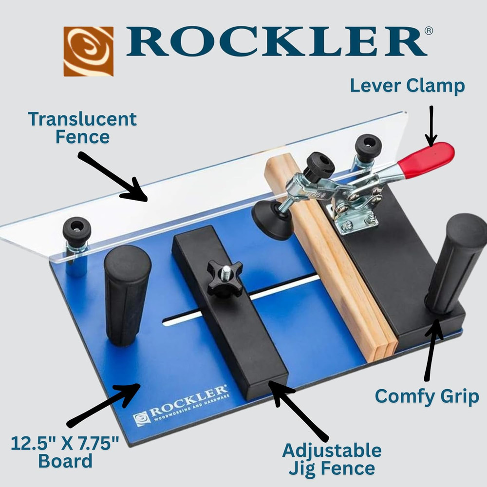 Router Table Rail Coping Sled - Easy Adjustments & Firm Grip for Precision Work