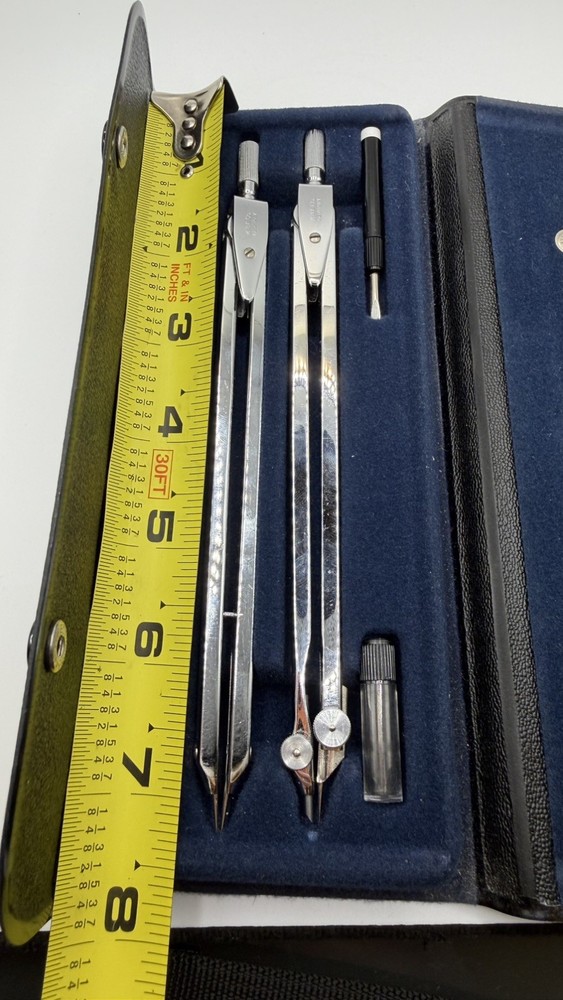 Vtg 1970s Keuffel & Esser Navigators Plotting Instrument Set With Case Germany