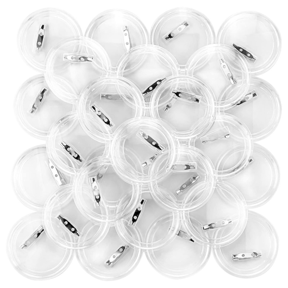 70 Pack Acrylic Design Button Badge Clear Plastic Craft Button with Pin Butto...