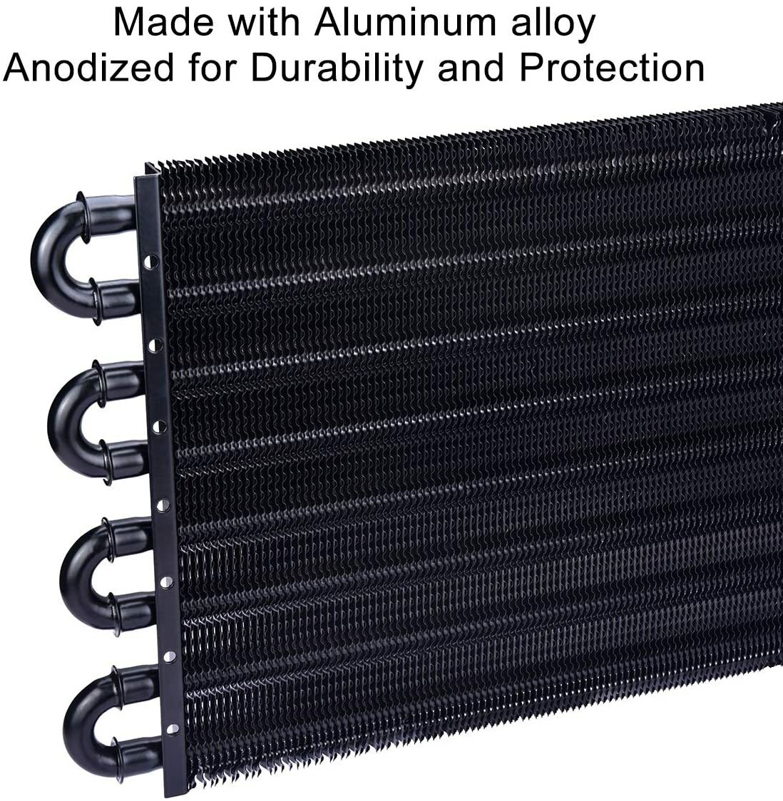 8 Rows Universal Aluminum Remote Transmission Oil Cooler Radiator Converter Kit