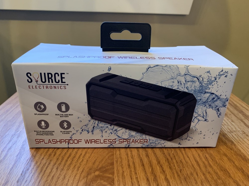 NEW Sealed Source Electronics Splashproof Wireless Speaker Bluetooth Microphone