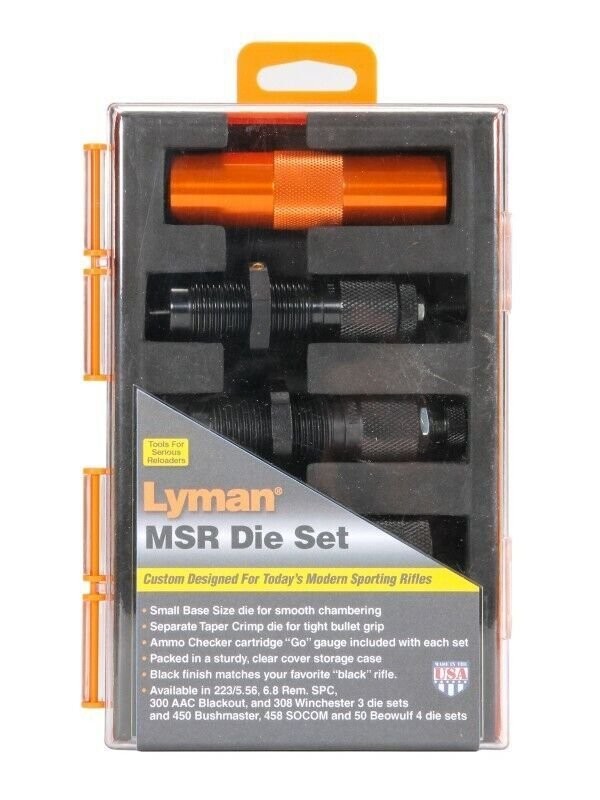 Lyman MSR Precision Die System with Die Set, Ammo Checker, & Shellholder