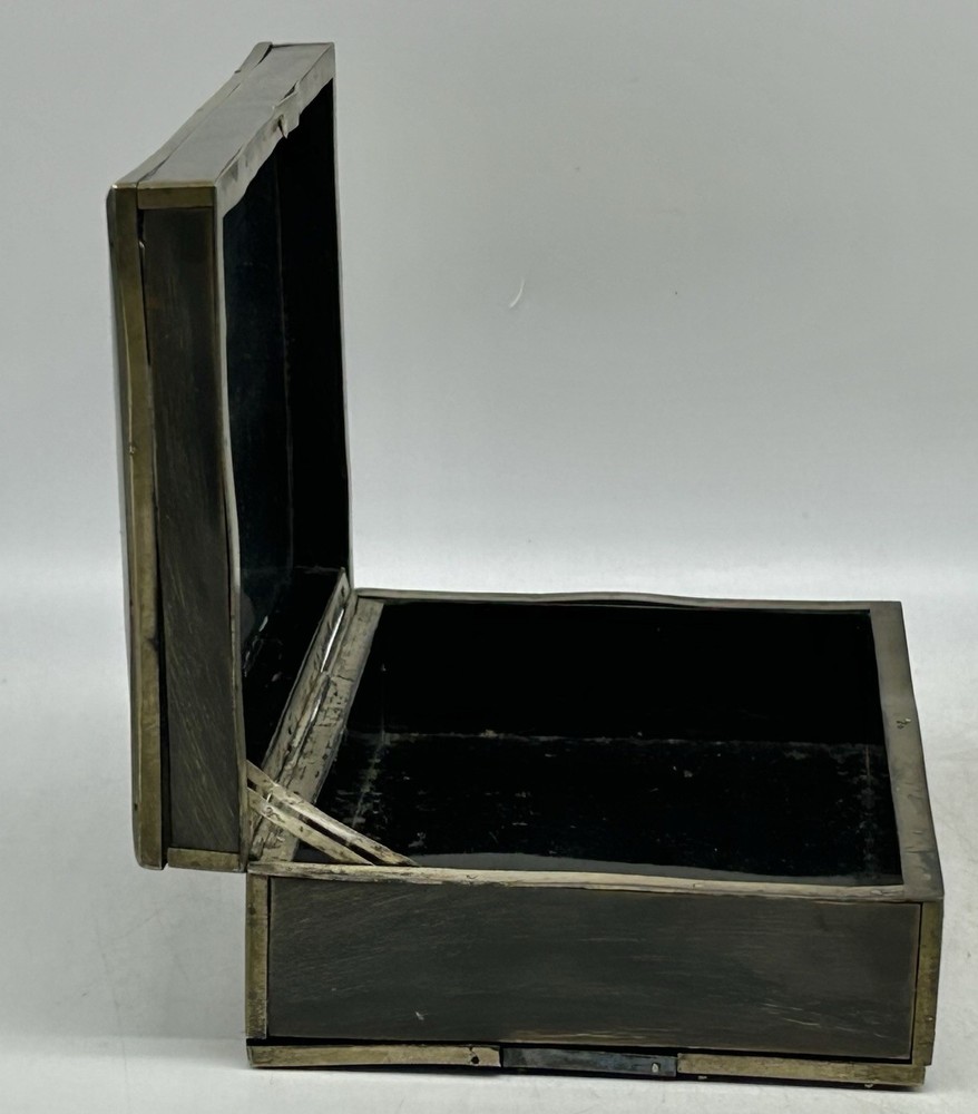 Buddhist Gau Prayer Box, Silver, Lacquer, Repousse, Ghau