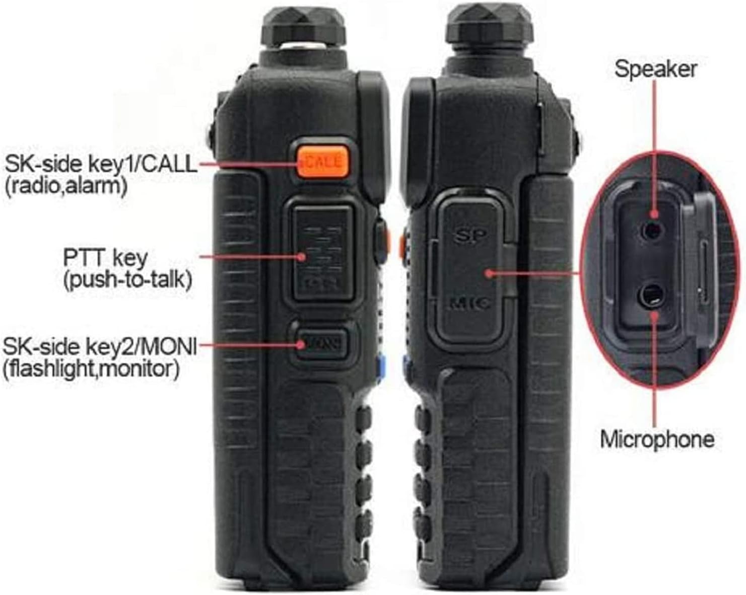 US 2x Baofeng UV-5R Dual-Band V/UHF FM Transceiver Ham Two-way Radio Scanner