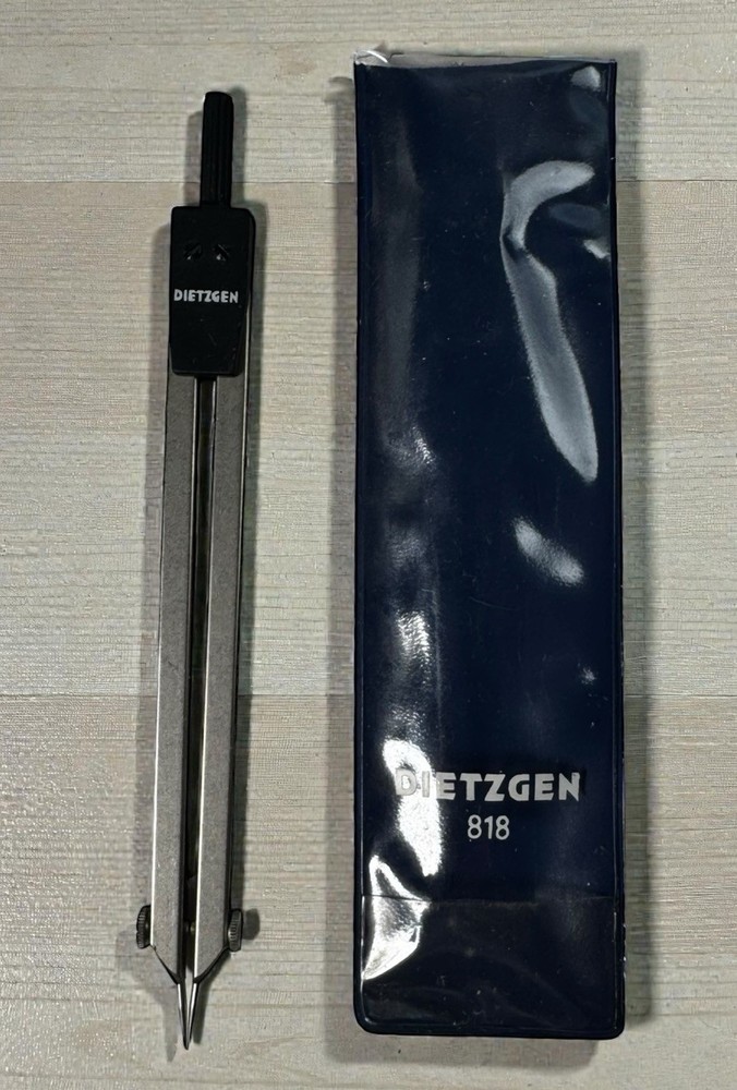 Vintage Dietzgen 818 Engineering Drafting Dividers Germany Very Good Condition