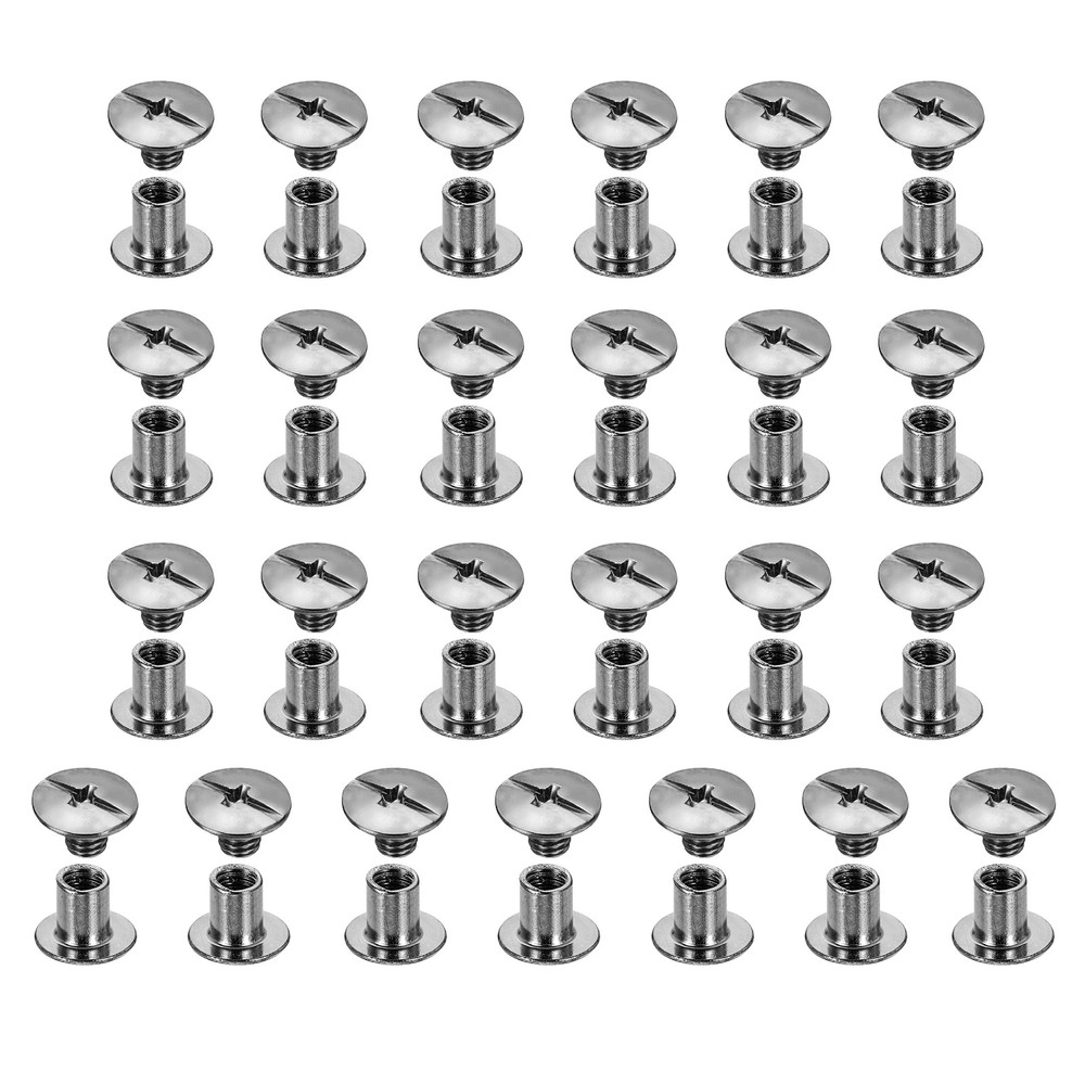 25set Phillips Chicago Screw M5x6mm Binding Post Screw, Gunmetal