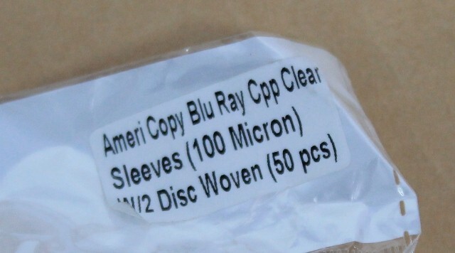 50 Double Sided Ameri Copy Blu Ray CPP Clear Sleeves W/2 Disc Woven