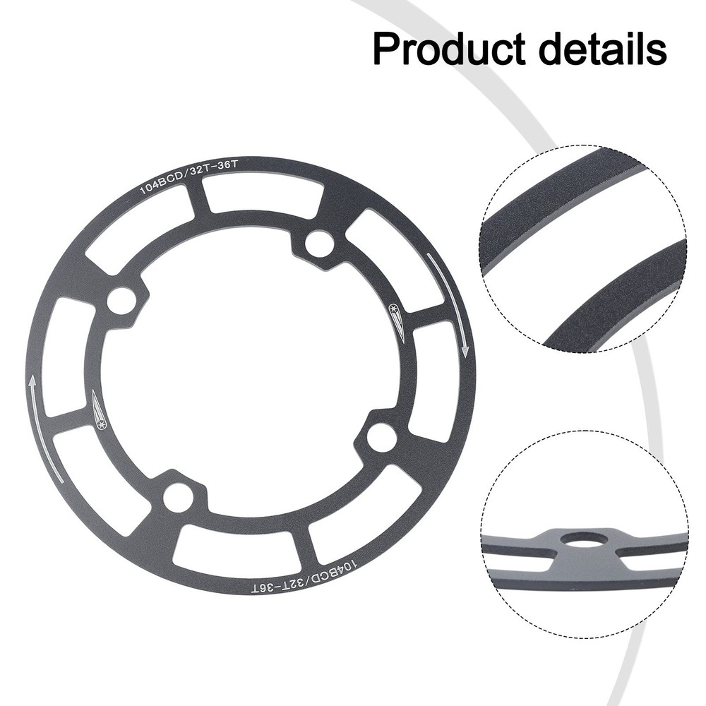 104BCD Chainring Protector for Mountain Bikes with Oil Resistant Coating