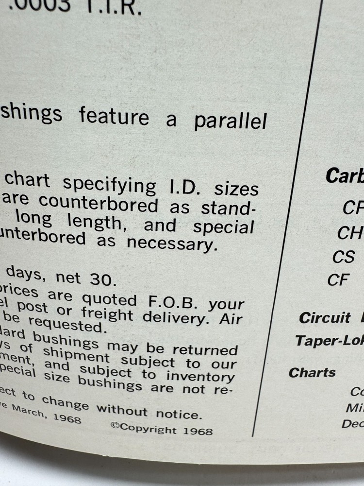 Tools Catalog Hardware Welsh Drill Bushings co catalog 1968 binder tooling