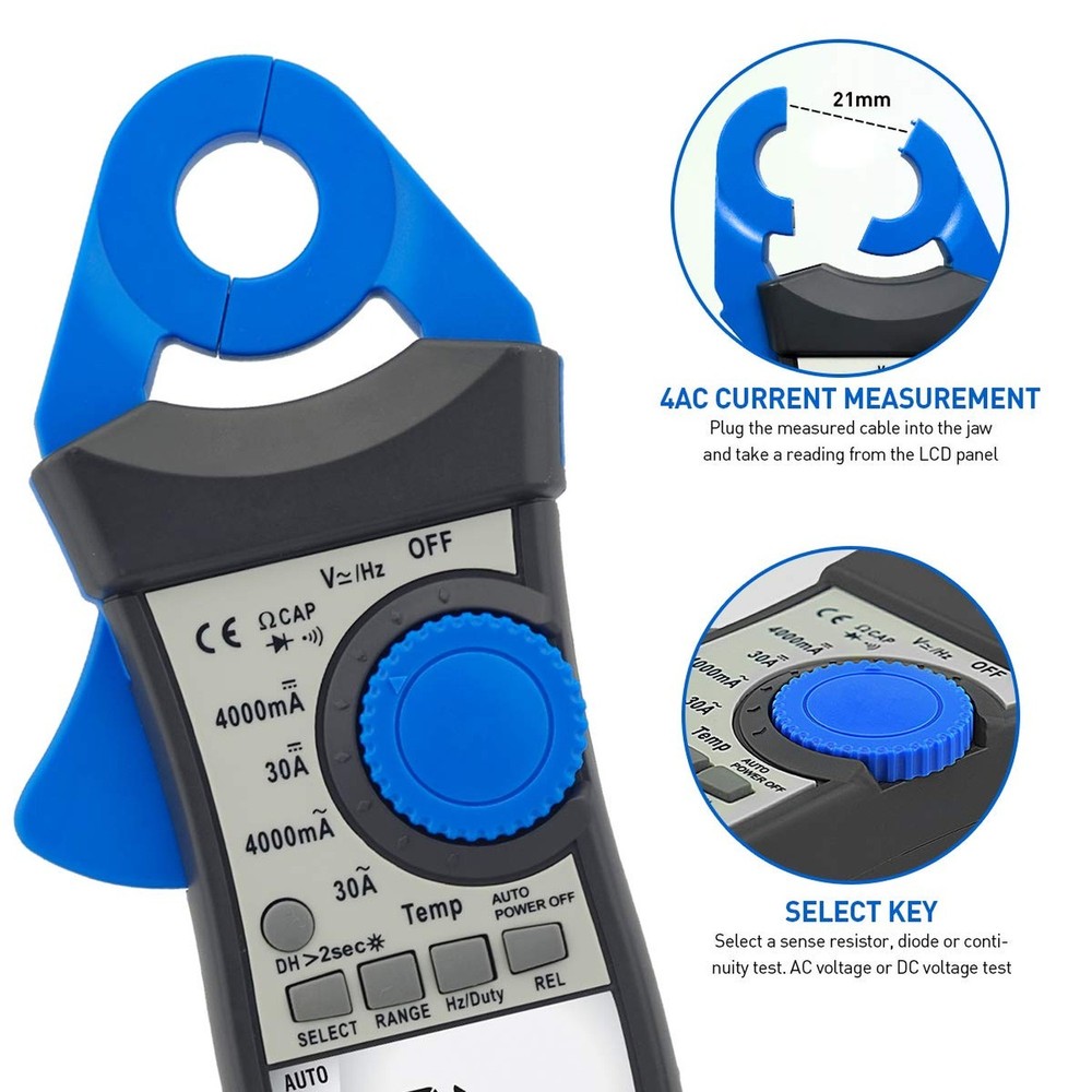Digital Clamp Meter Multimeter, AIOMEST 1mA Sensitive Digital Low Current Cla...