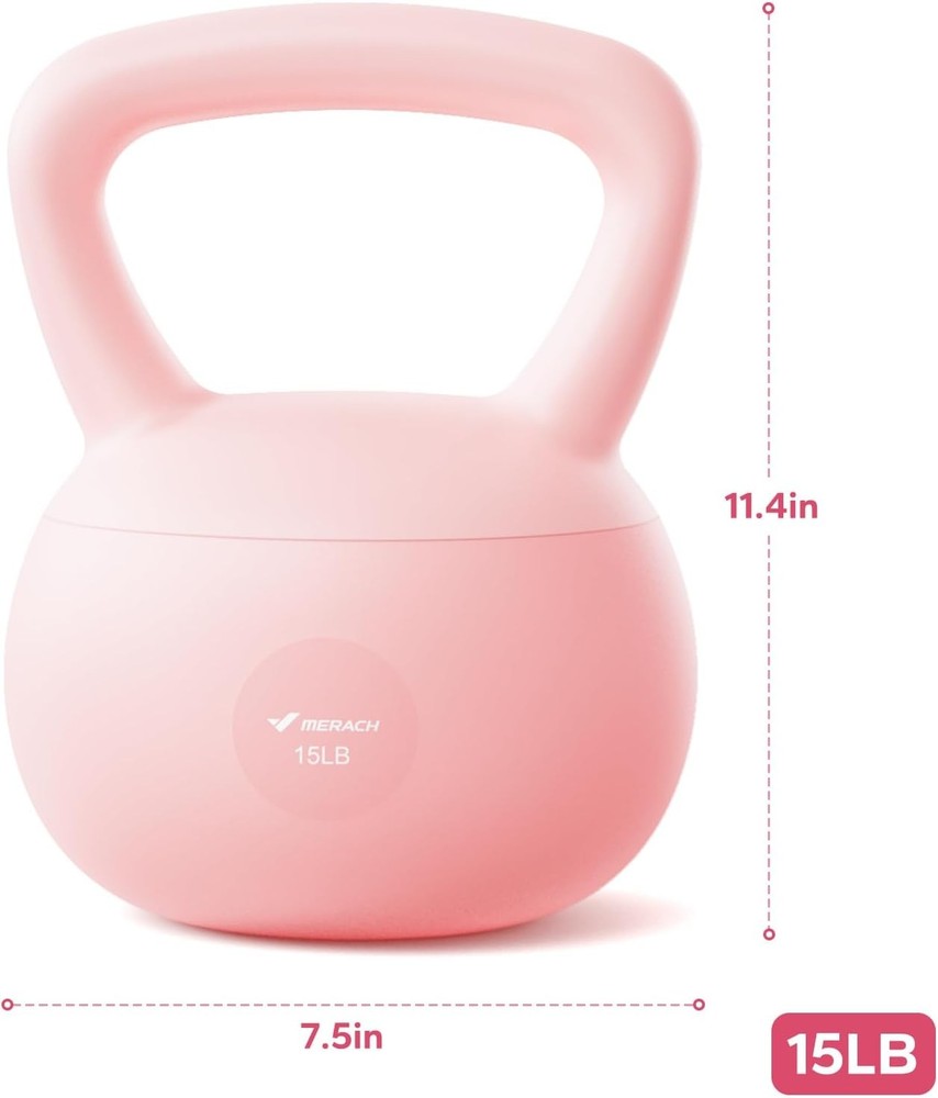 MERACH Soft Kettlebell for Safe Strength Training Soft Cushioned Horizontal Base
