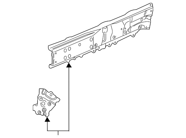 Genuine GM Driver Side Front Compartment Outer Side Rail 84296384
