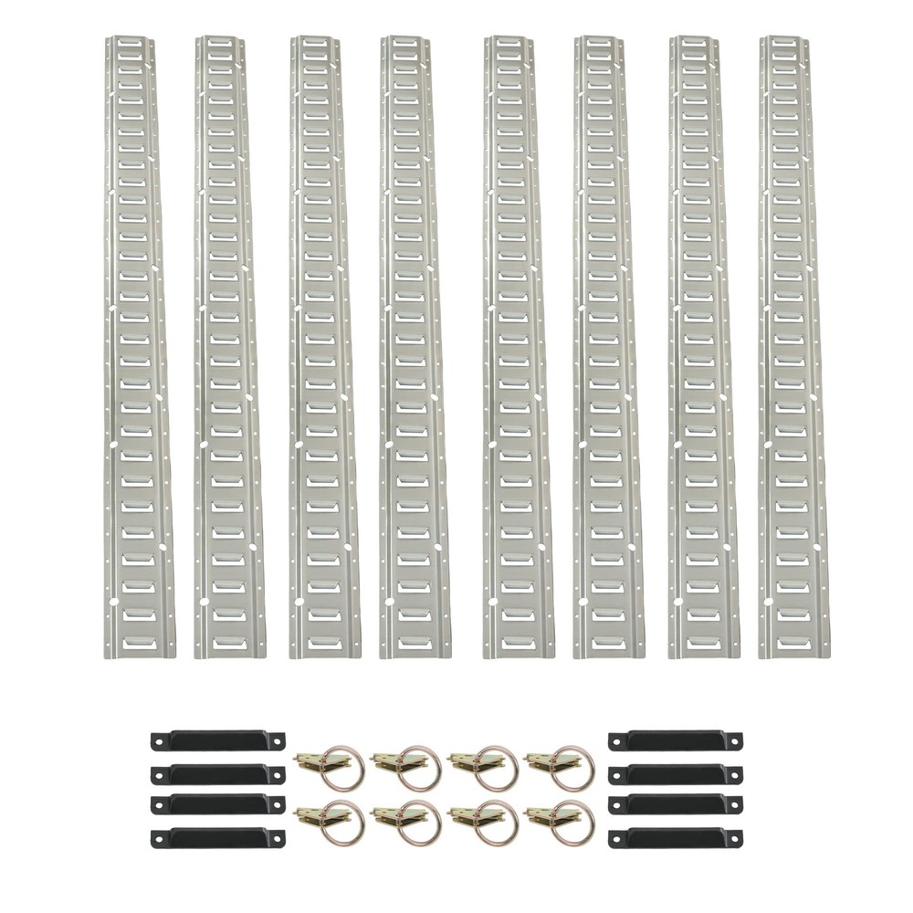 Labwork E Track Rail Tie-Down Kit Etrack Kit 5' Rails End Caps & O Ring Anchor