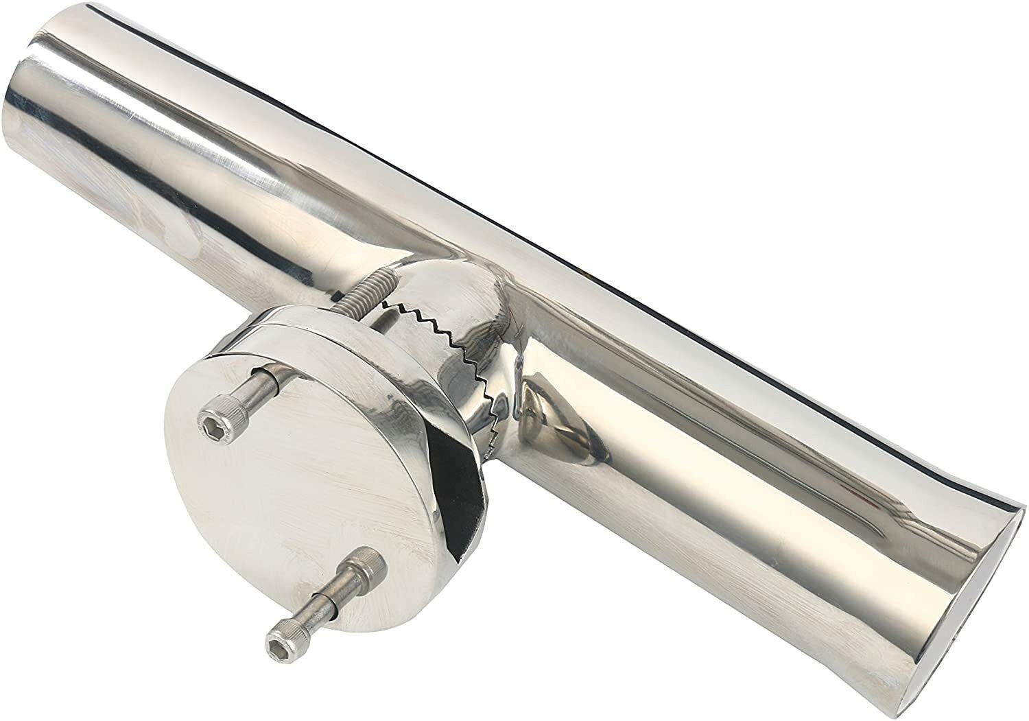 Amarine Made 2 Pack Stainless Clamp on Fishing Rod Holder for Rails 1-1/4" to 2"