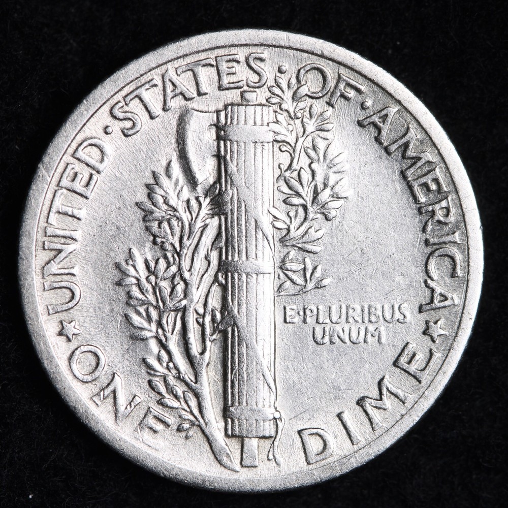 1924 Mercury Silver Dime Nice AU FREE SHIPPING