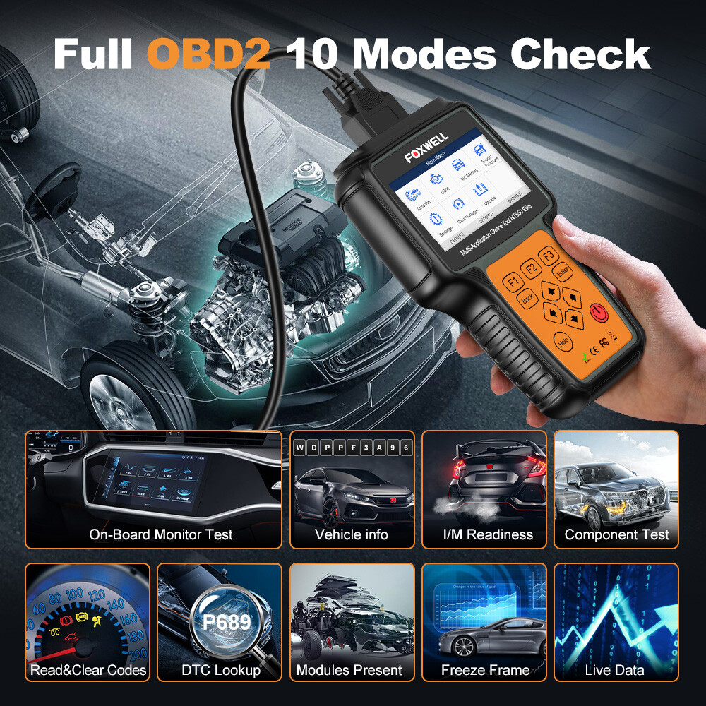 Automotive OBD2 Scanner Car Diagnostic Tool Code Reader ABS SRS DPF TPMS ESP SAS