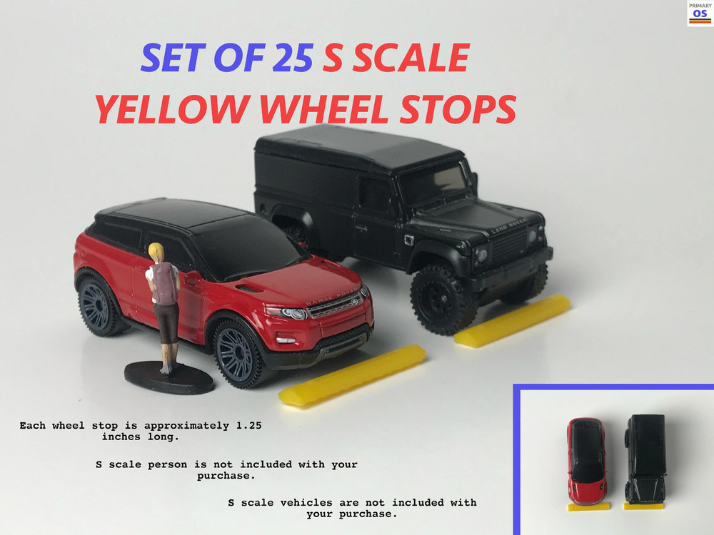 1/64 Scale 🅿️ PARKING LOT CONCRETE WHEEL STOPS YELLOW