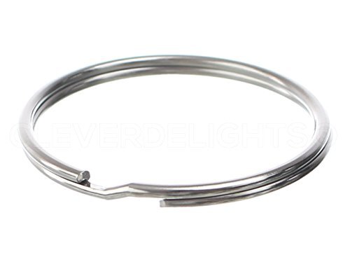 2" Key Rings - 10 Pack - Large Split Key Rings - Strong Key Chain Ring