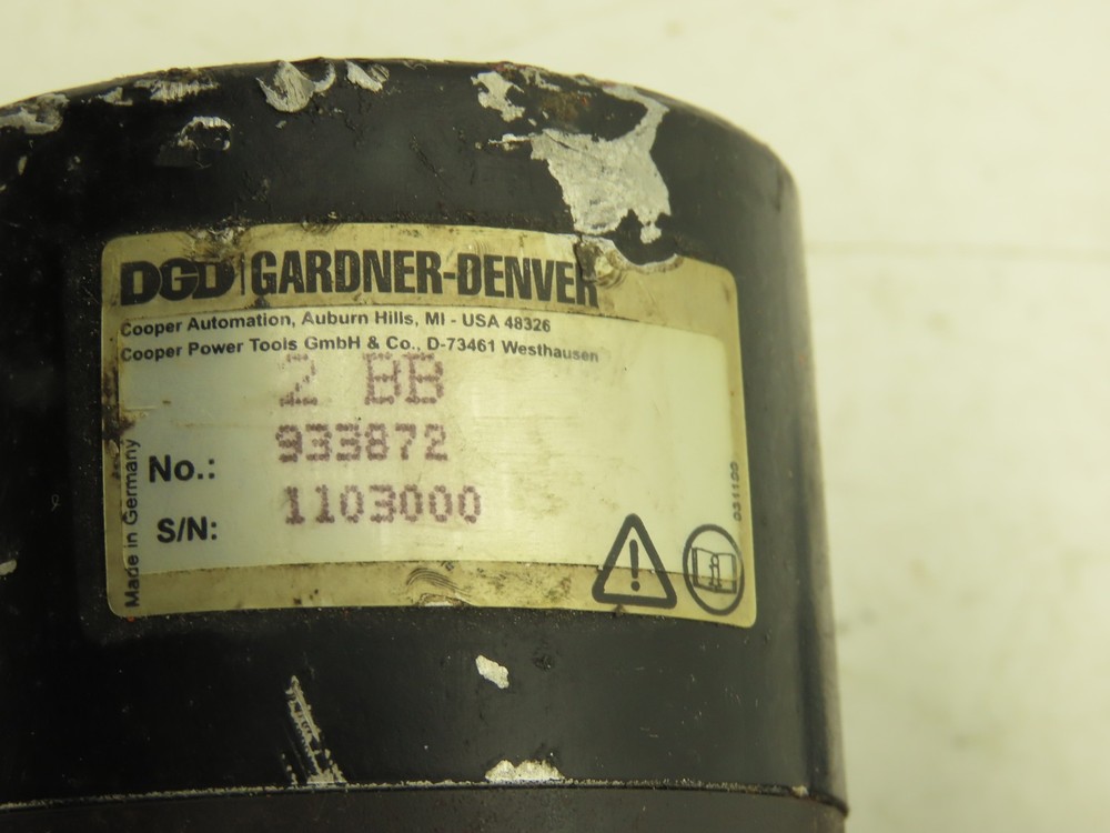Gardner Denver 2 BB 933872 Servo Nutrunner Inline Tool w/Transducer Spline End