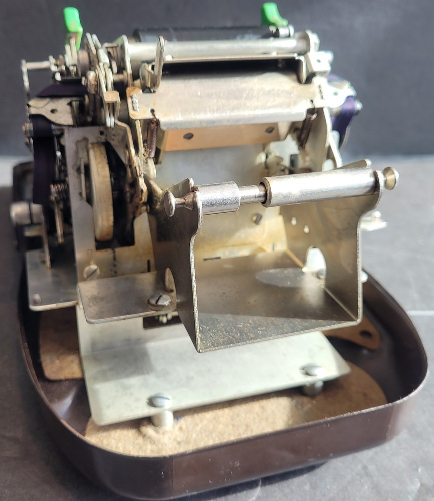 Vintage Victor Hand Crank Bakelite 10 Key Adding Machine - Needs Repair