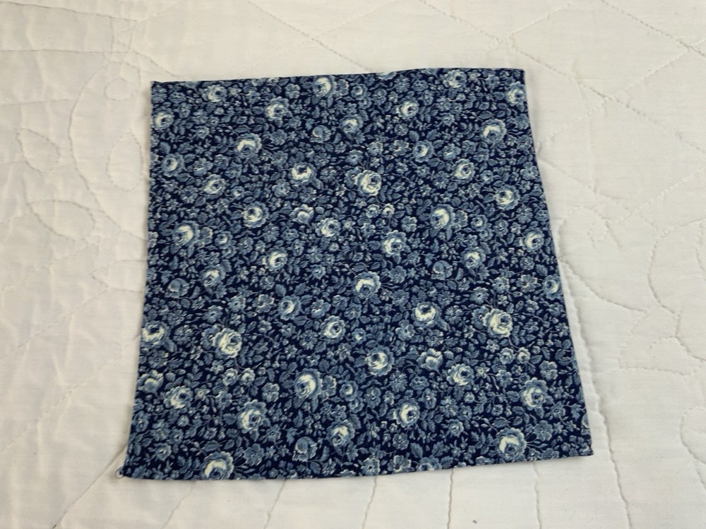 Antique Vintage Patchwork Quilt Table Topper, Four Patch W/ Triangles, Red, Navy