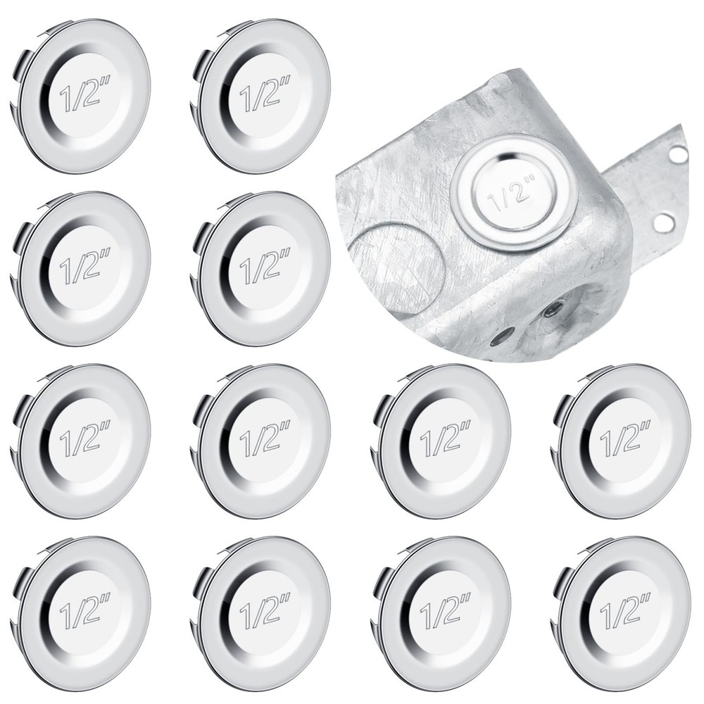 Yaocom 12 Pcs Knockout Seal Electrical Box 1/2 Inch Inch, Gray