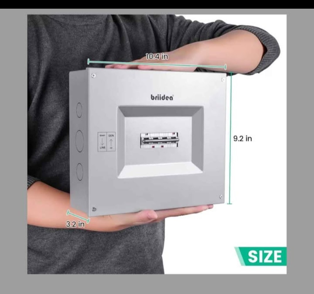 Briidea 60A Manual Transfer Switch for Portable Generators