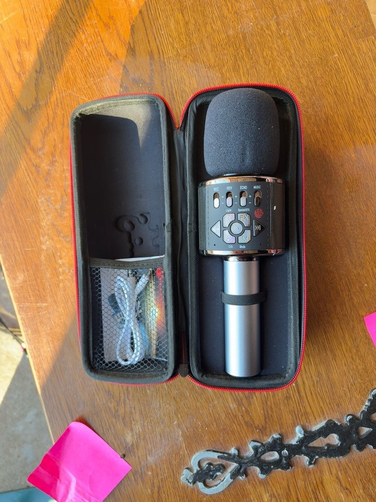 BONAOK Wireless Karaoke Mic with Bluetooth Speaker