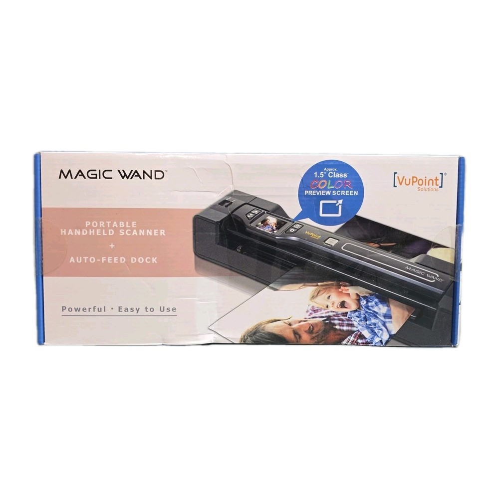 VuPoint Magic Wand Portable Handheld Scanner with Auto-Feed Dock - New