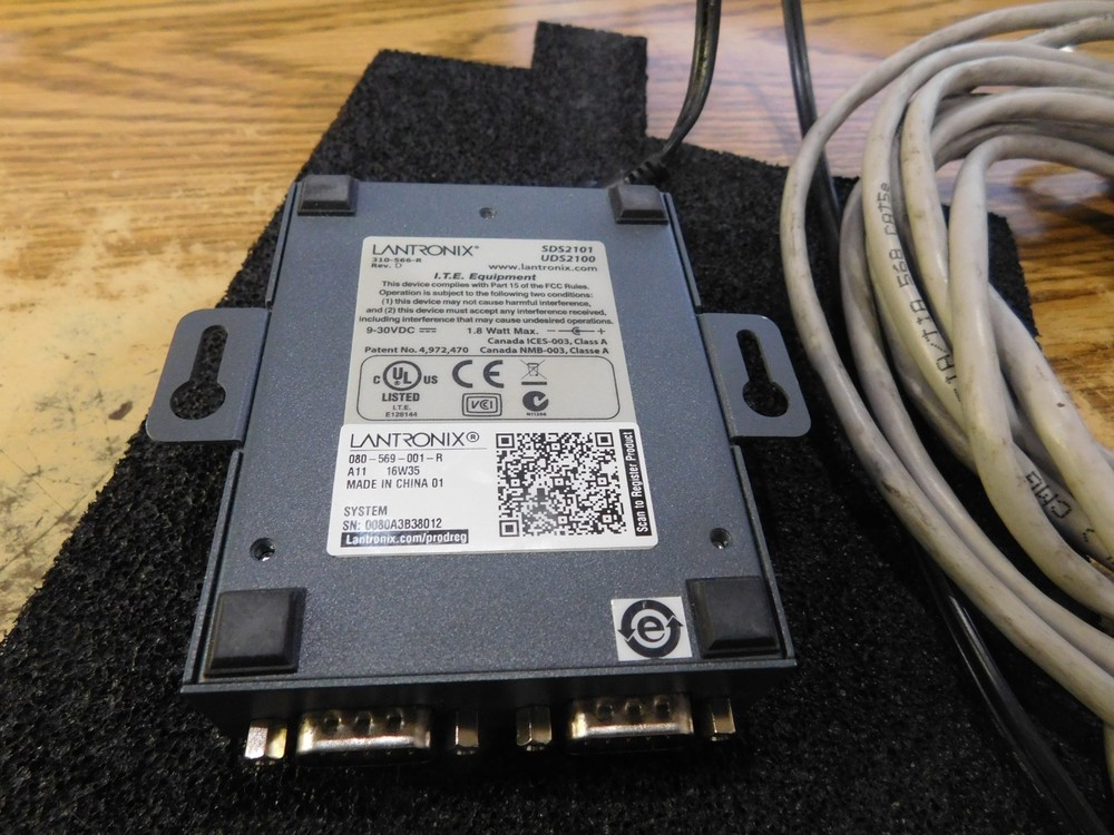 Lantronix Model: UDS2100 Universal Device Server w/ AC Adapter and Cable.