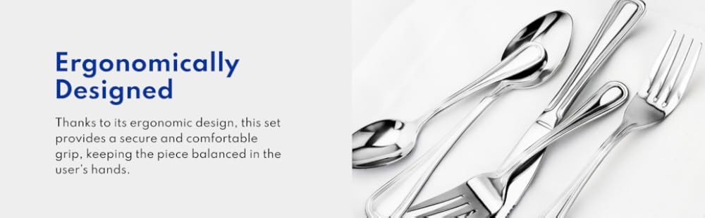 58628 Rose Pattern, 18/0 Stainl Steel, Dinner