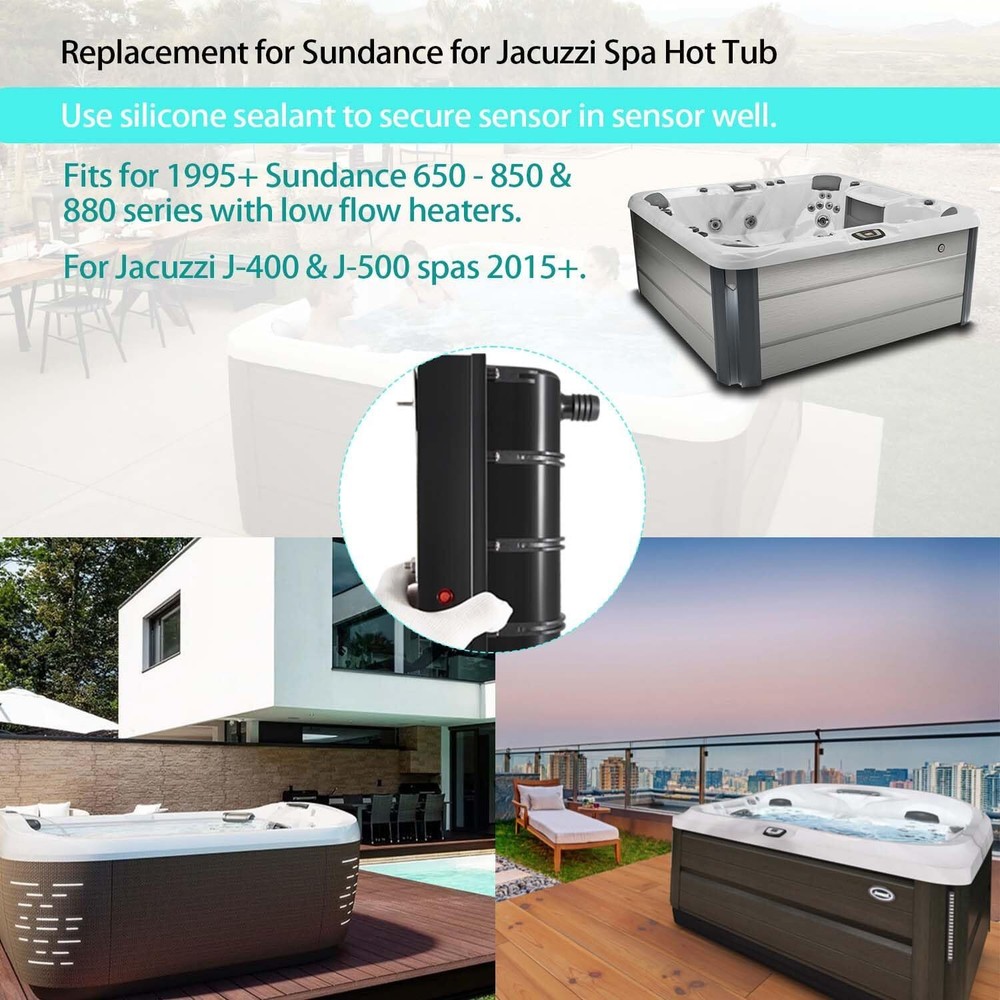 6500-310 Smart Low-Flow Heater Replacement &Hi-Limit Sensor 6600-168 for Jacuzzi