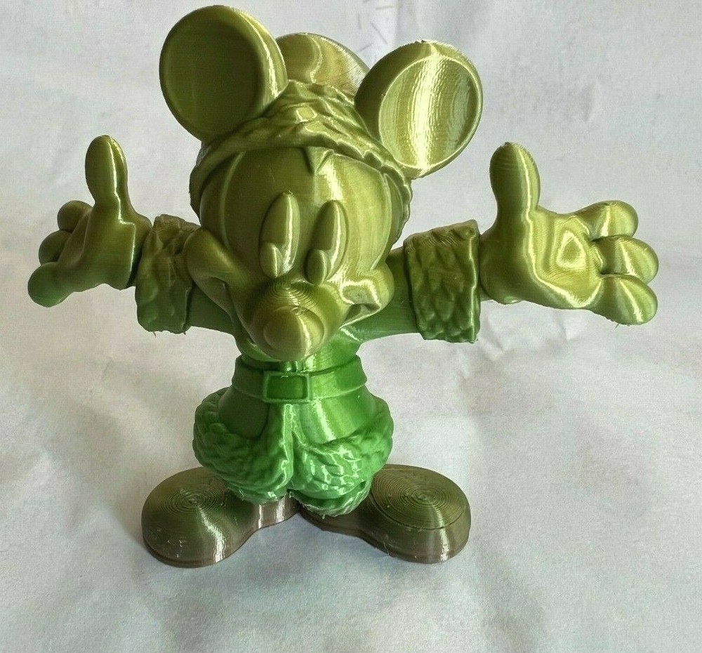 3D Mickey Mouse ~ MADE from PLA  Filament on a 3D Printer ~ GREAT DETAIL