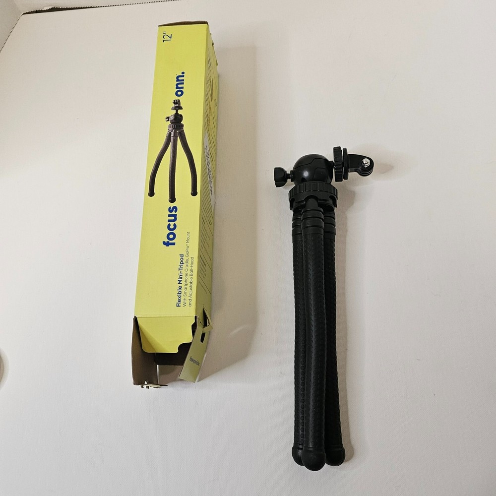 Onn. Adjustable Mini Tripod With Adjustable Ball-Head 12 Inch