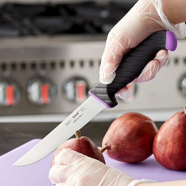 Schraf 6" Utility Knife with Purple TPRgrip Handle