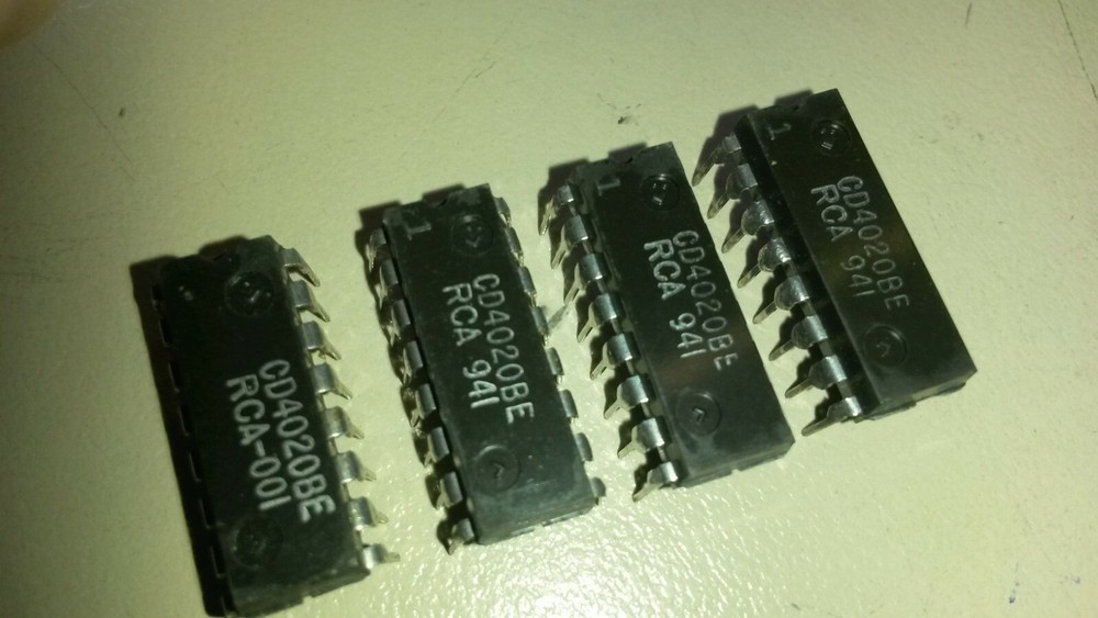 4x IC MODULE MOS 4020 = CD4020 21434-35