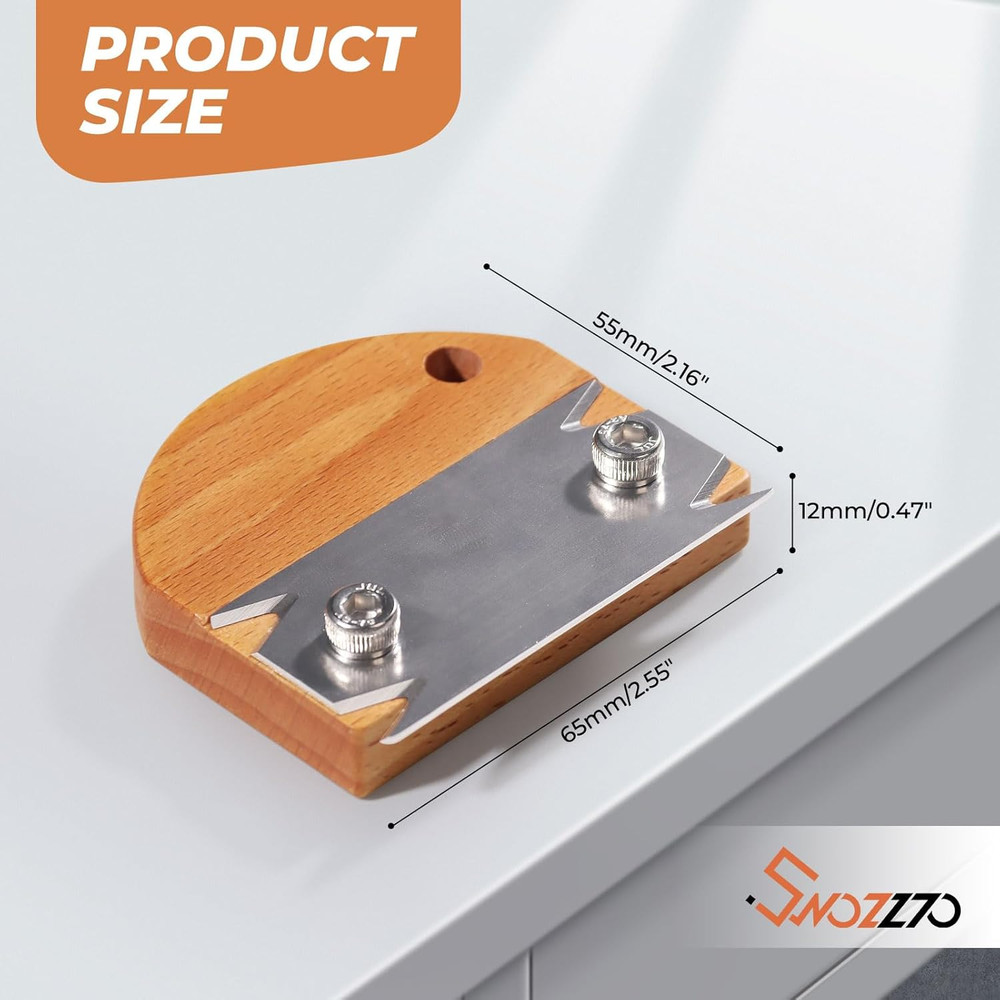 Edge Banding Trimmer & Planer - 2PCS Replacement Blades, Deburring, Chamfering &