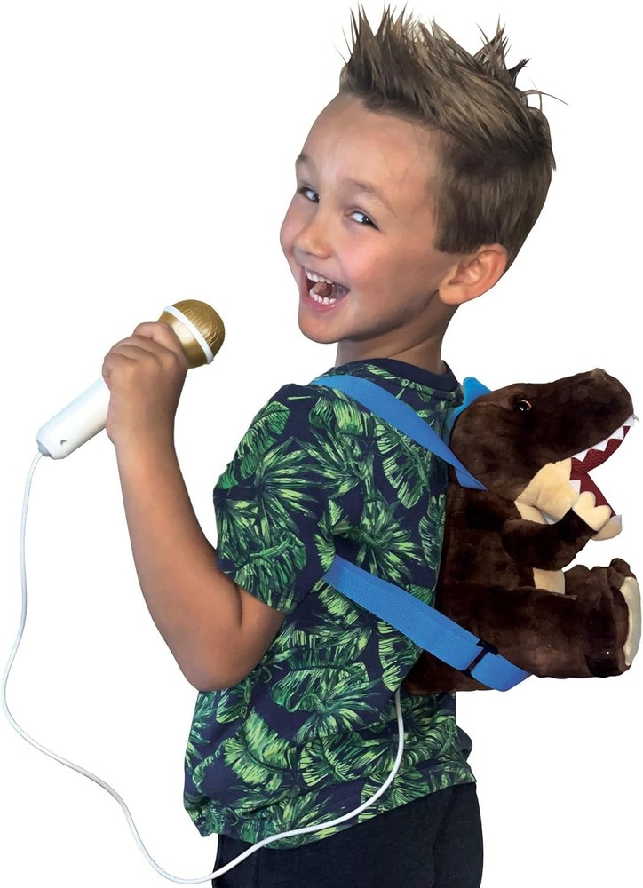 the Singing Machine Lil' Rex karaoke machine Backpack Sing A Long Crew Dinosaur