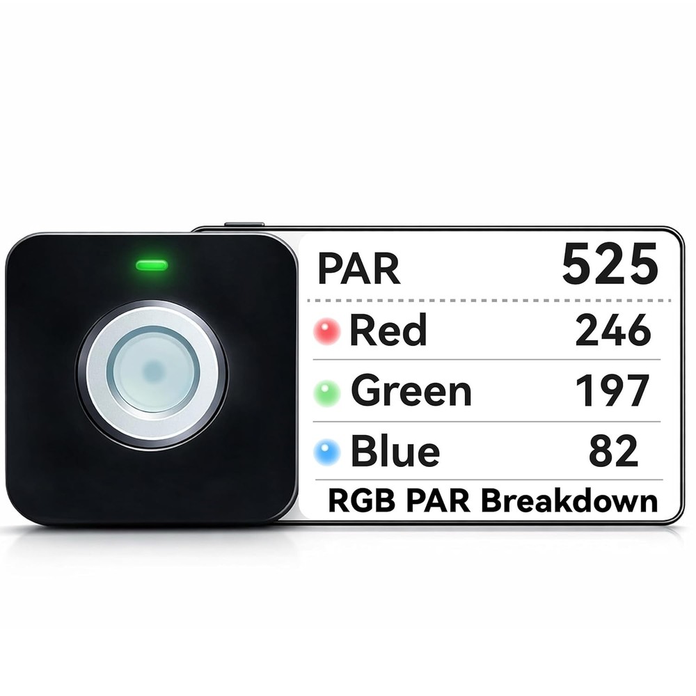 Advanced VBR-100 PAR Meter with RGB Breakdown & PPFD Mapping for Optimal Growth