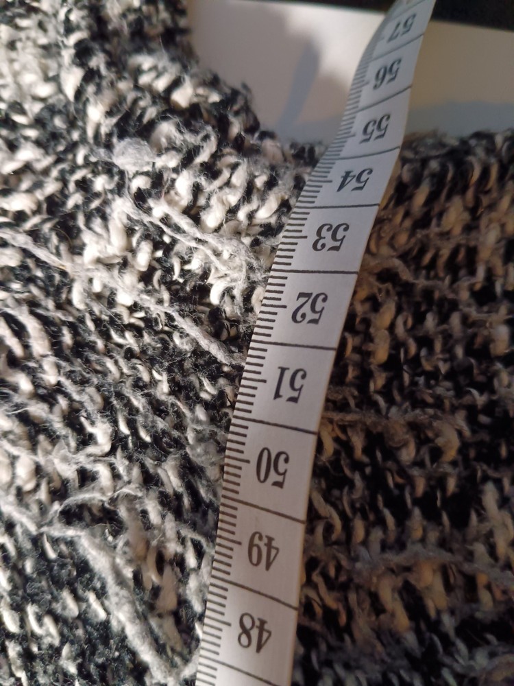 Chaps Vintage Jumper Size Medium Grey Knit Pullover High Fold Over Collar Unisex