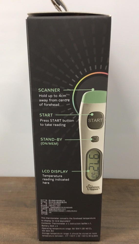 New Tommee Tippee No Touch Forehead Thermometer For Baby - Fast 2 Second Reading