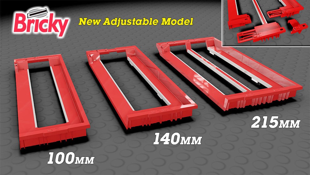 Bricky - Wall Building / Bricklaying Tool + trowel (Adjustable Model)