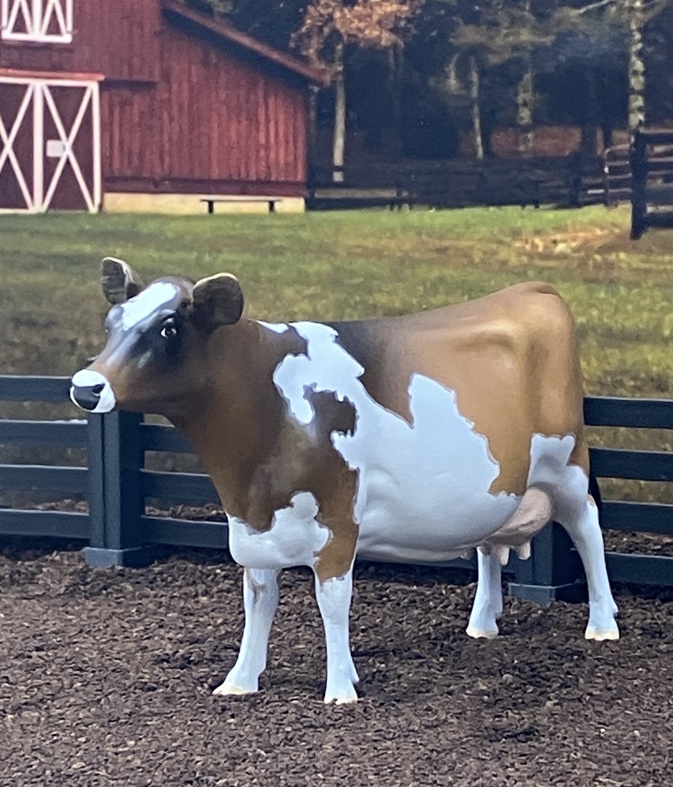 Custom CM Breyer TSC 1:20 Ornament Spot Jersey Holstein Figurine Model Dairy Cow