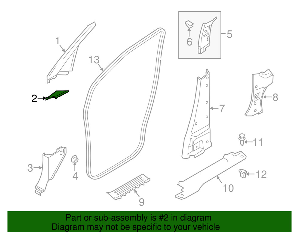 Genuine Nissan Cowl Side Panel Bracket 68134-9SE1A