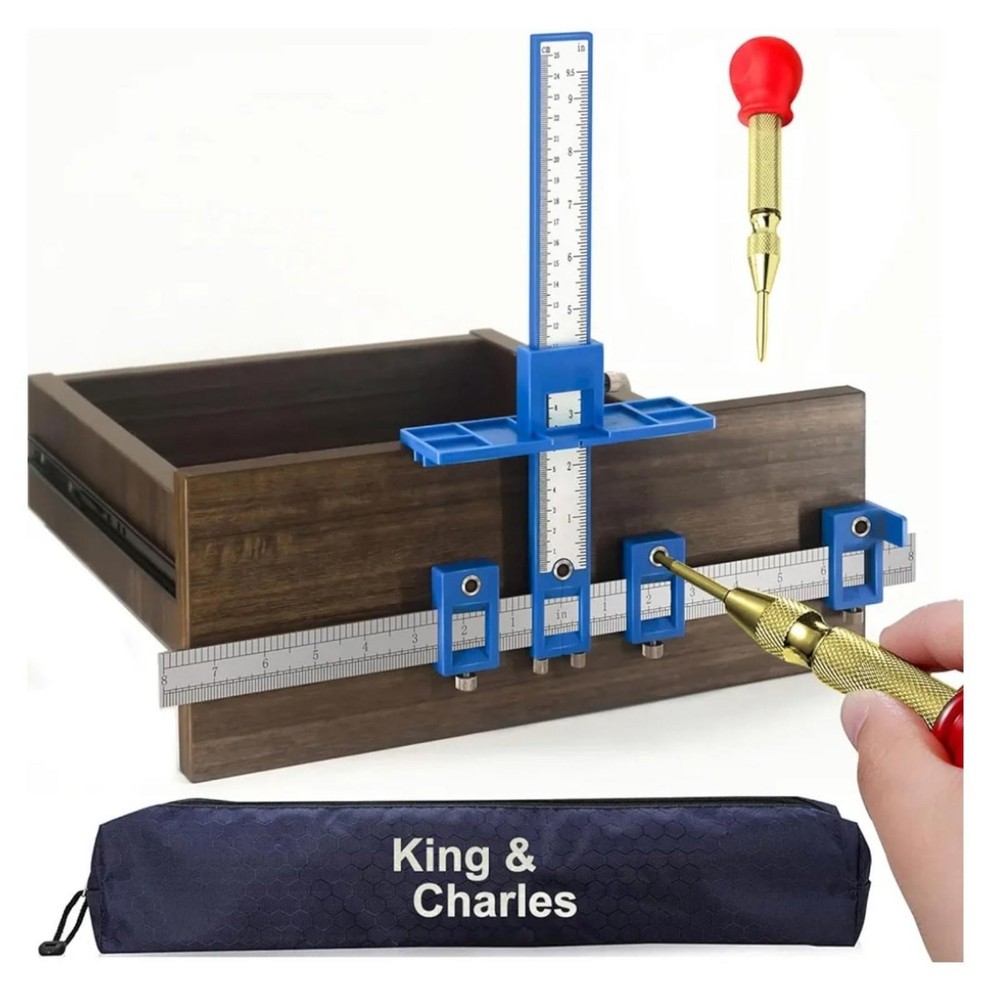 King & Charles Cabinet & Drawer Hardware Jig Adjustable Tool