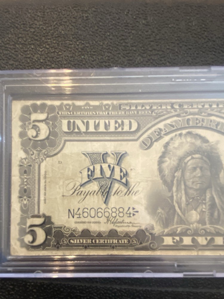 1899 $5 LARGE Size INDIAN CHIEF Silver Certificate!